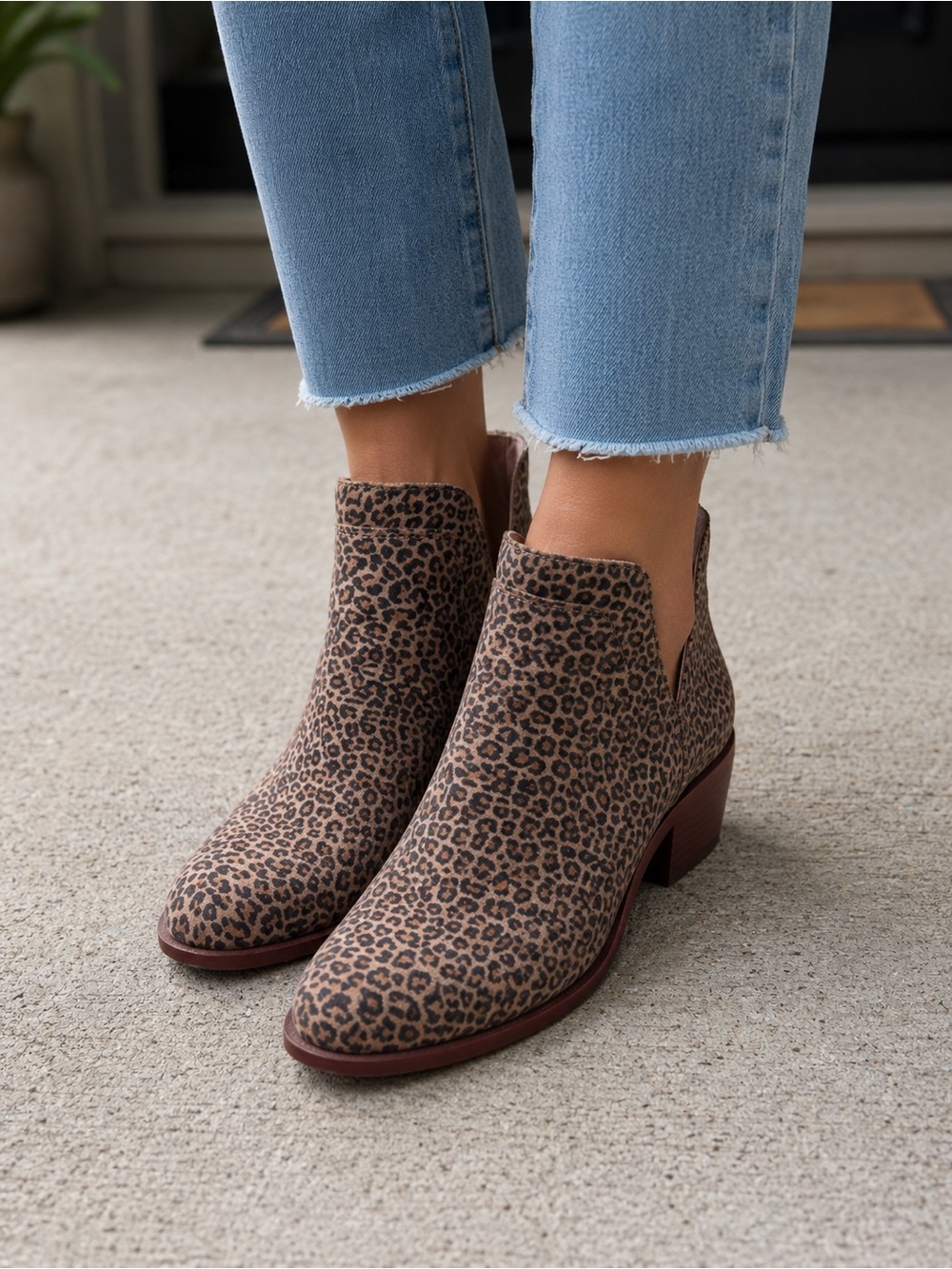 Leopard Print Women’s Ankle Booties - Brown LUCKY BRAND